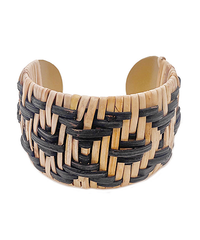 Raving in Raffia Cuff Bracelet