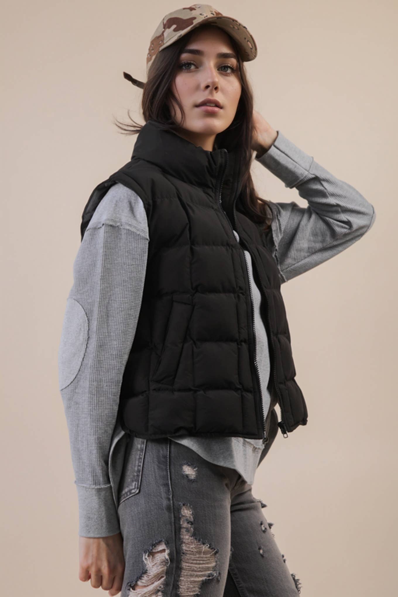 Better in Black Puffer Vest