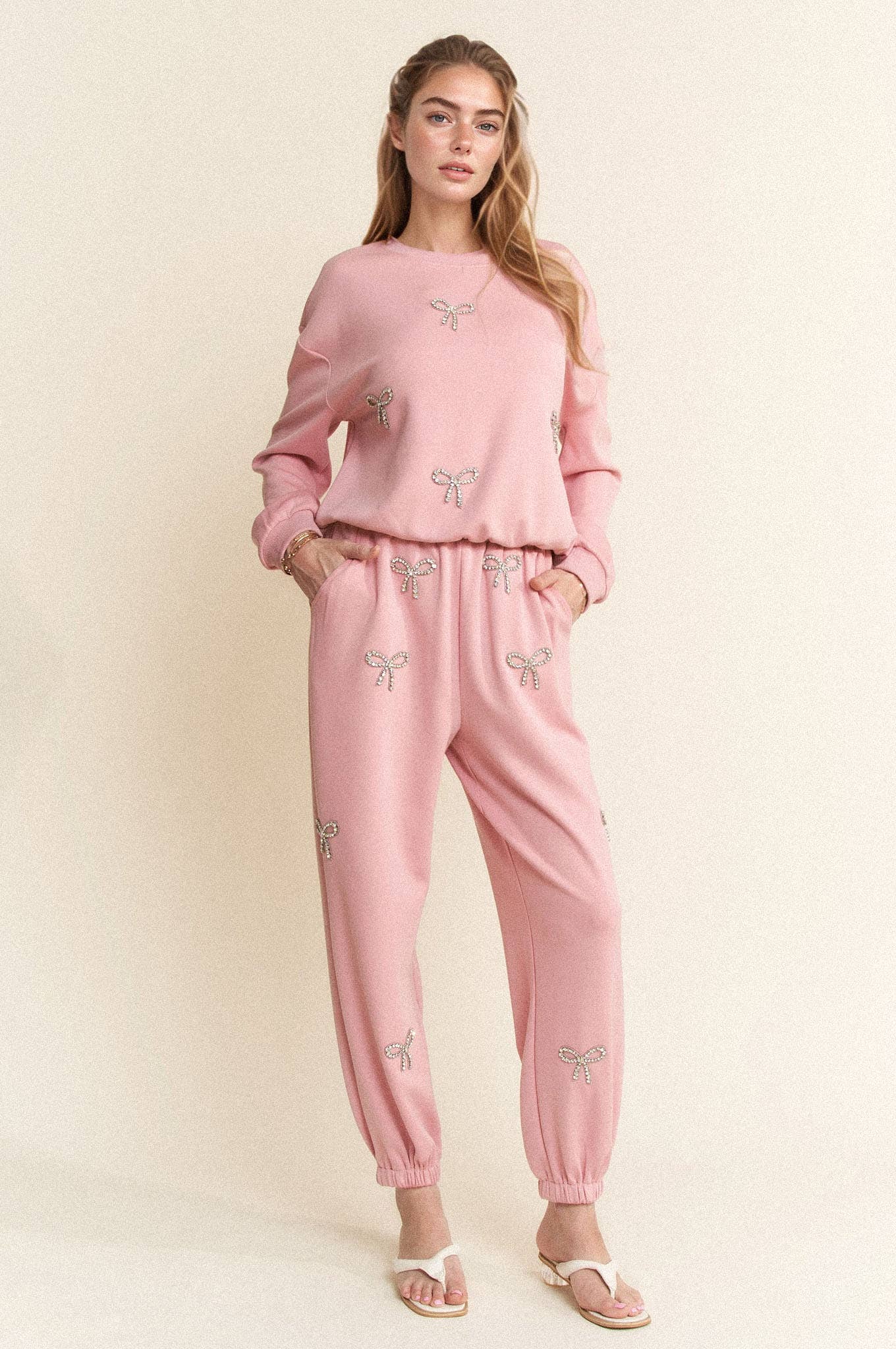 Blush Blingy Bow Set