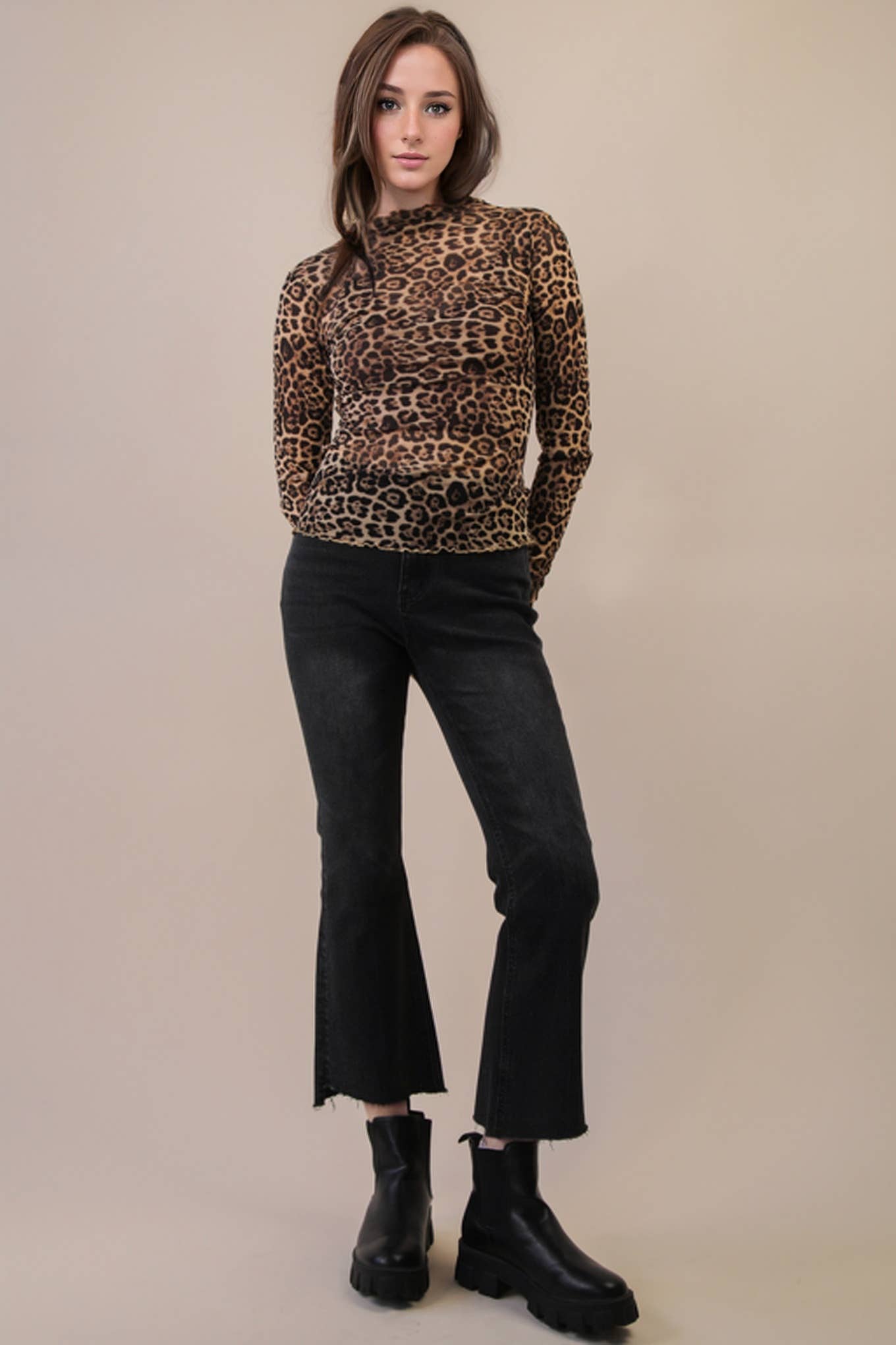 Luscious Leopard Mesh Top