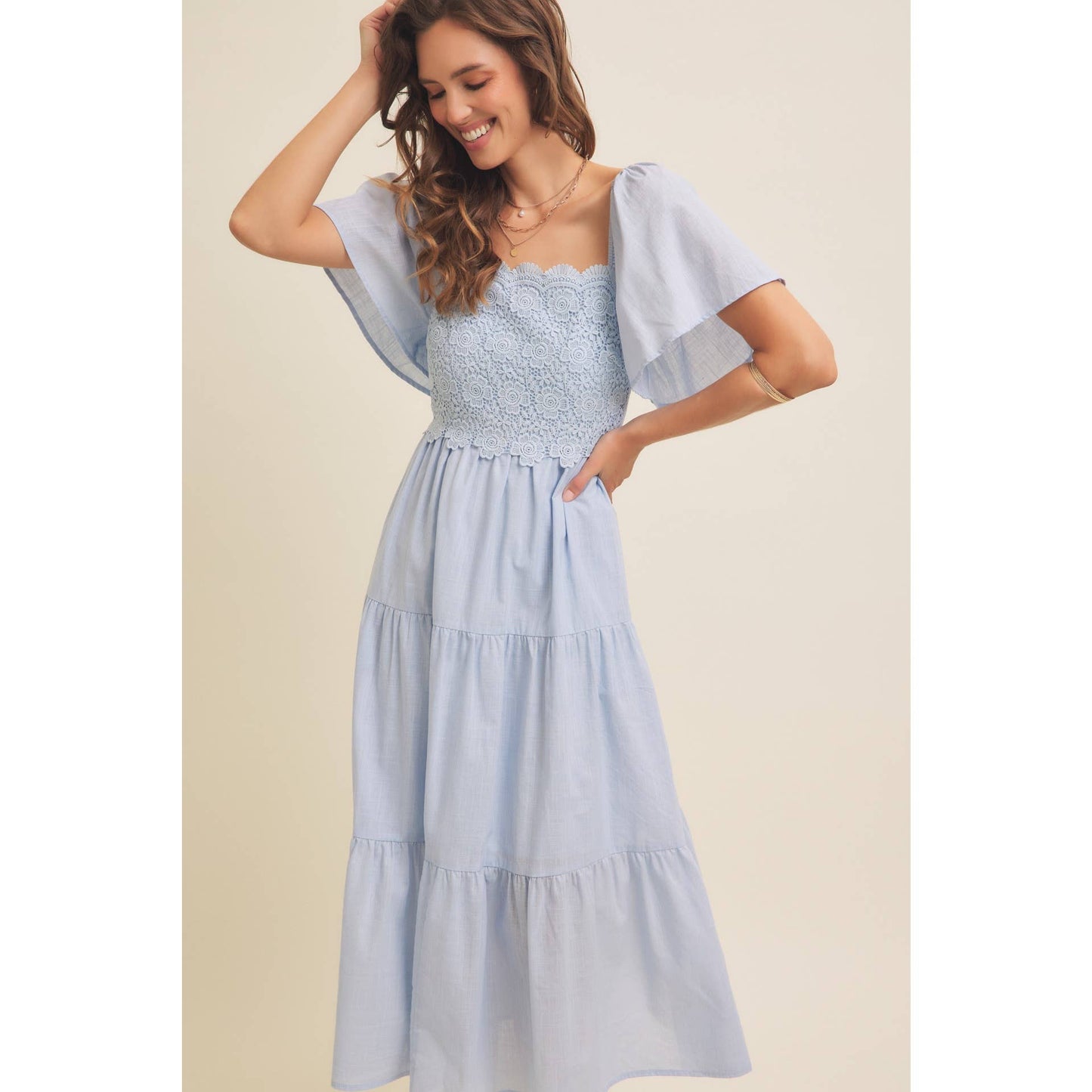 Baby Blue Crochet Dress