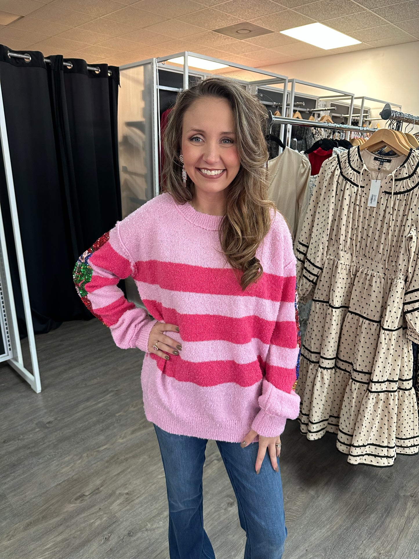 Nutty Nutcracker Striped Sweater