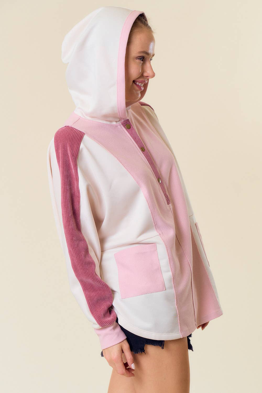 Cute Colorblock Pullover Top