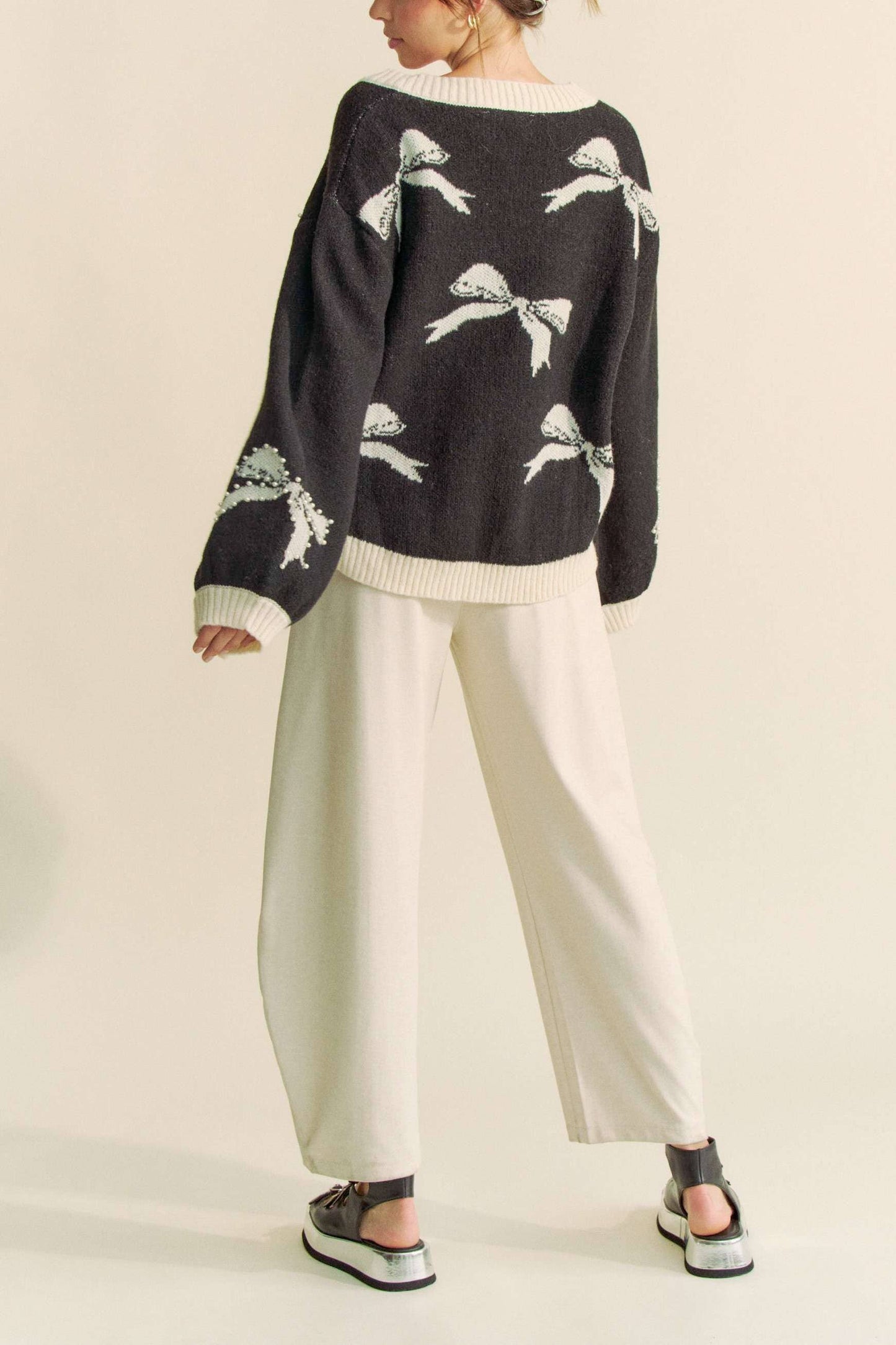 Bows and Pearls Sweater