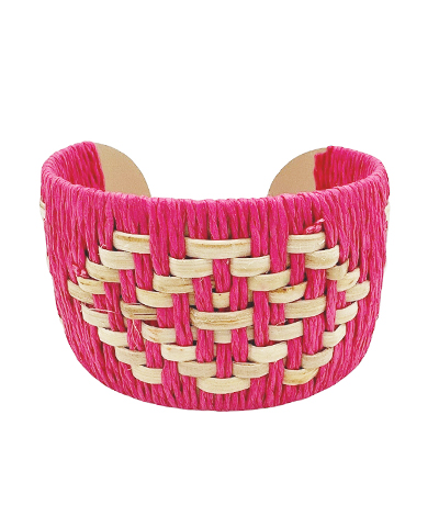 Raving in Raffia Cuff Bracelet