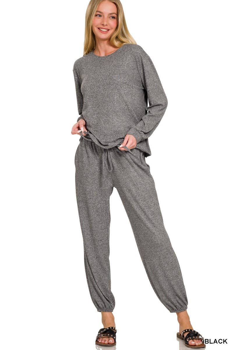 Dreamy Melange Jogger Set: DOORBUSTER