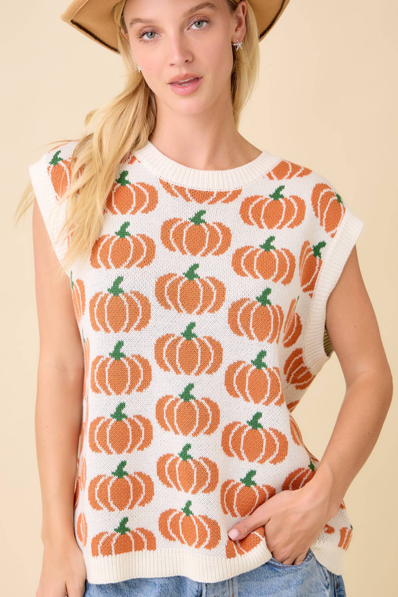 Pretty Pumpkin Knit Sweater