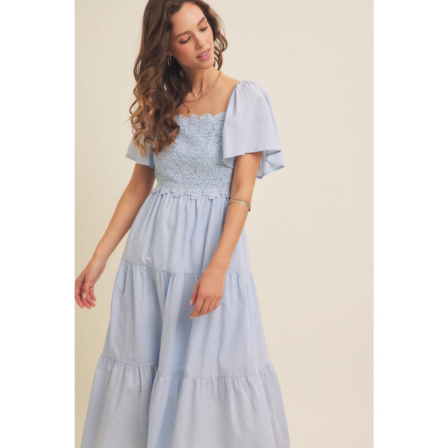 Baby Blue Crochet Dress
