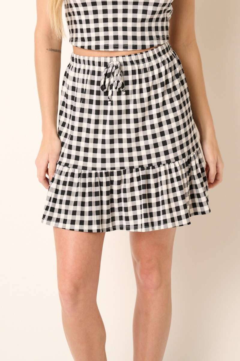 Giddy in Gingham Skirt