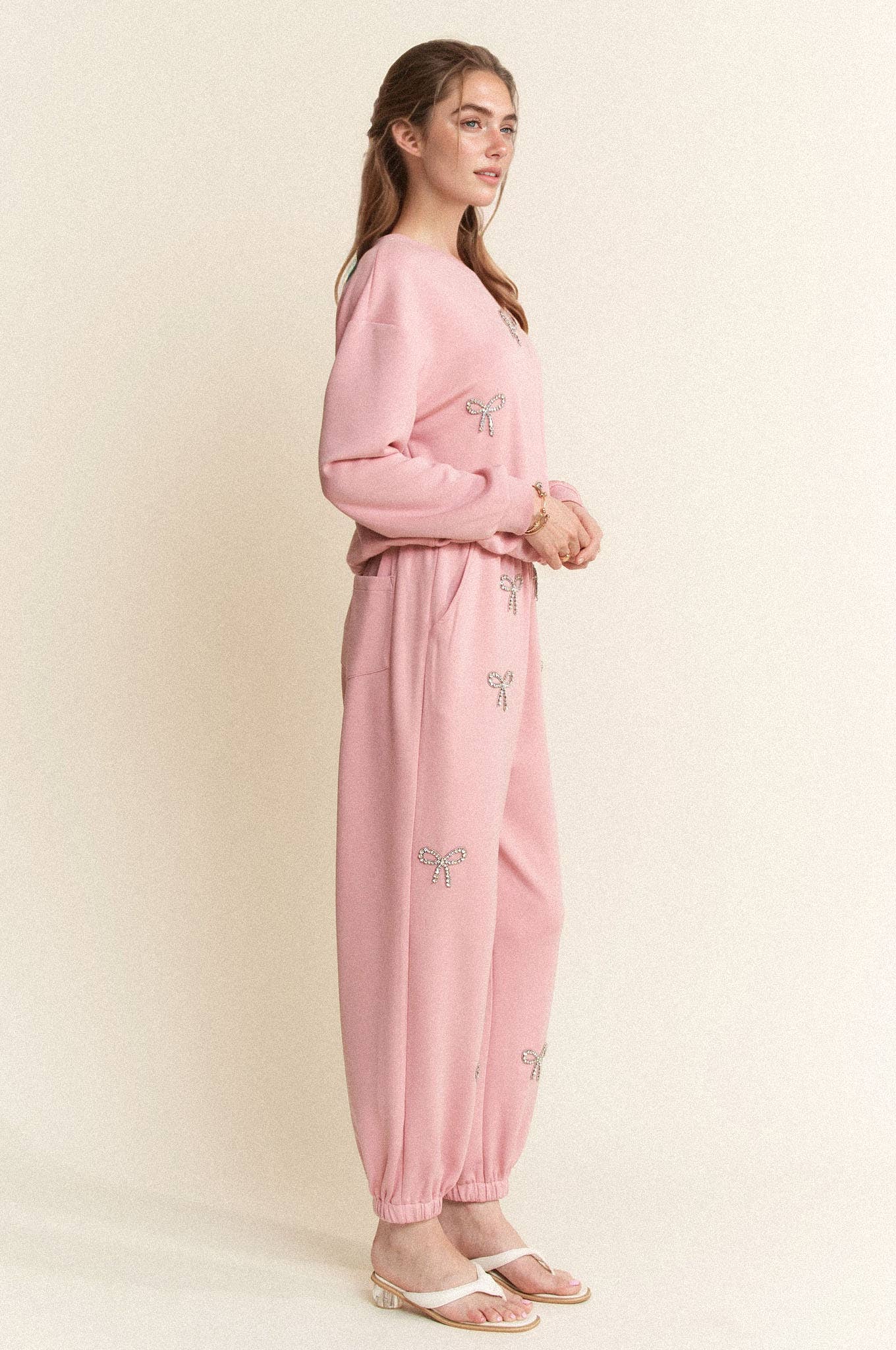 Blush Blingy Bow Set