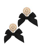 Pearl Ribbon Earrings