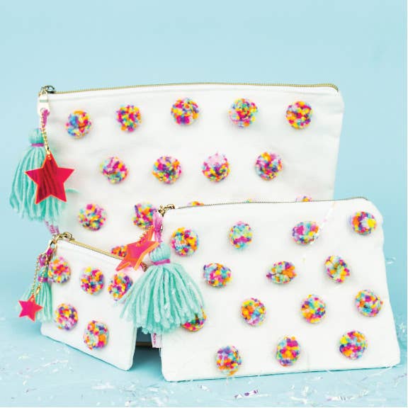 Large Multi Pom Pouch
