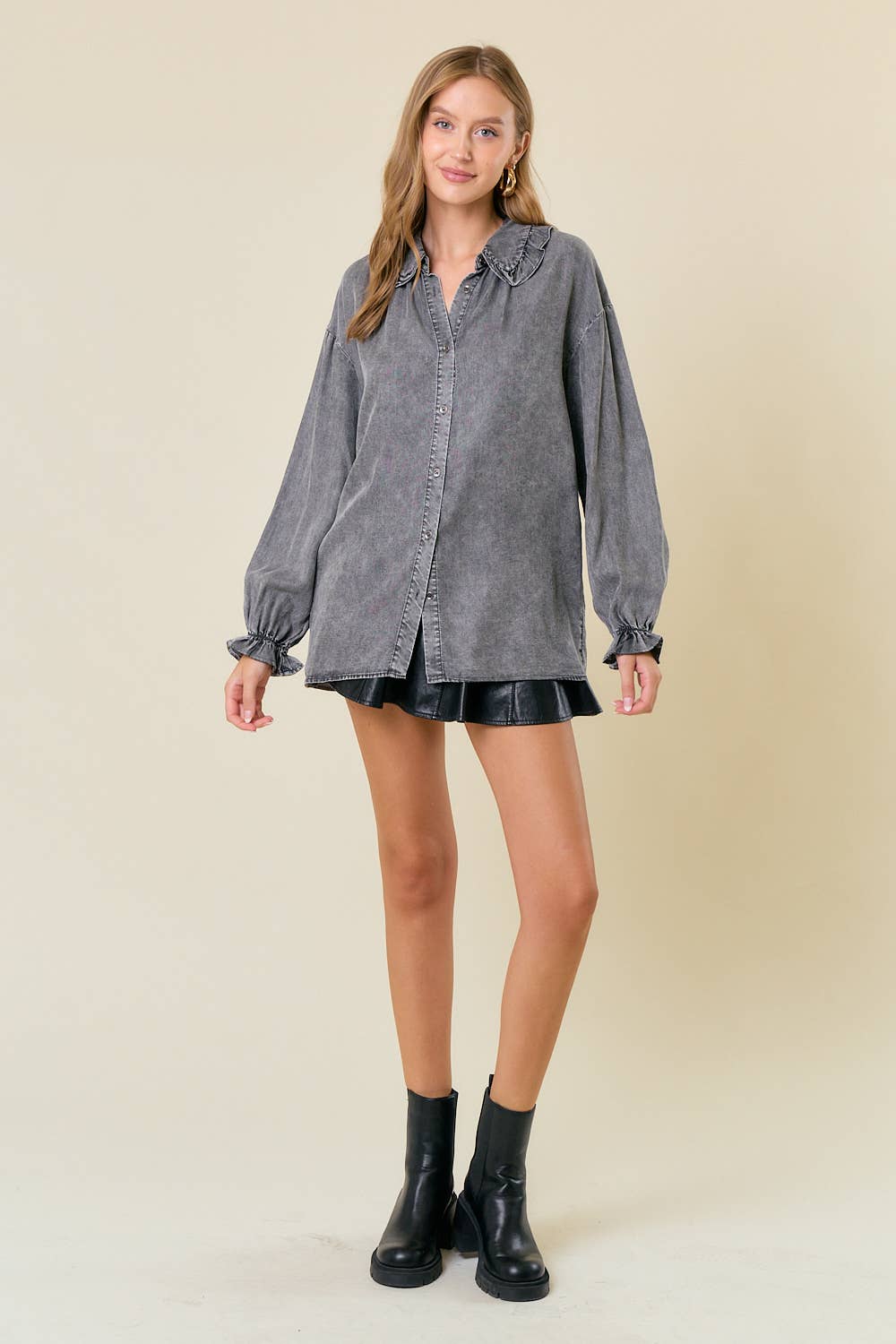 Ruffle My Feathers Tencel Top