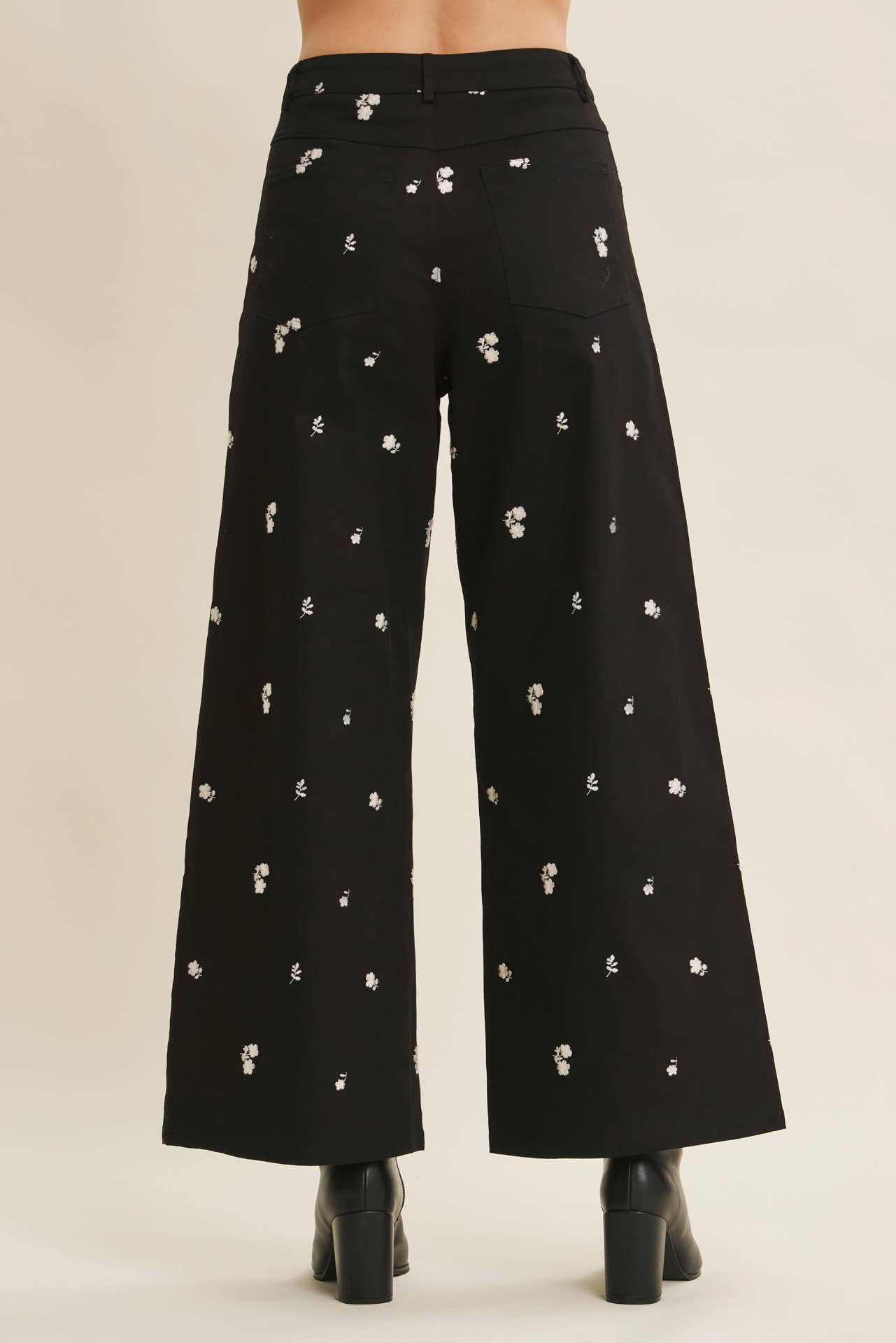 Floral Embroidered Pants