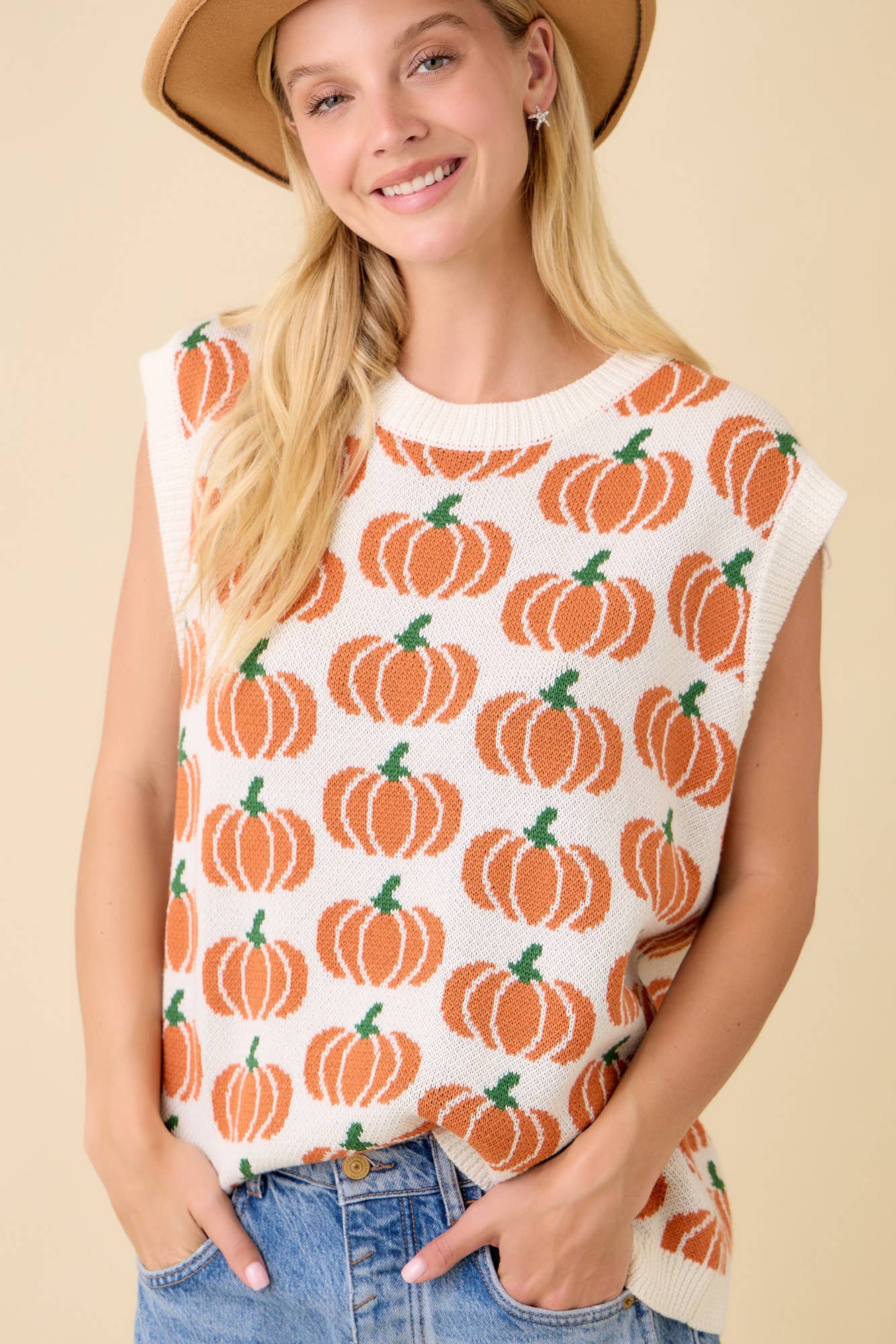 Pretty Pumpkin Knit Sweater