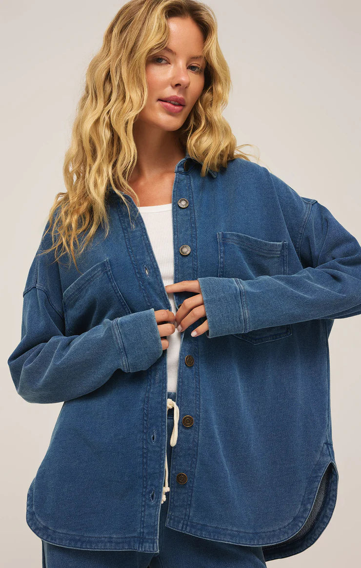 All Day Knit Jacket (Vintage Indigo): Z SUPPLY