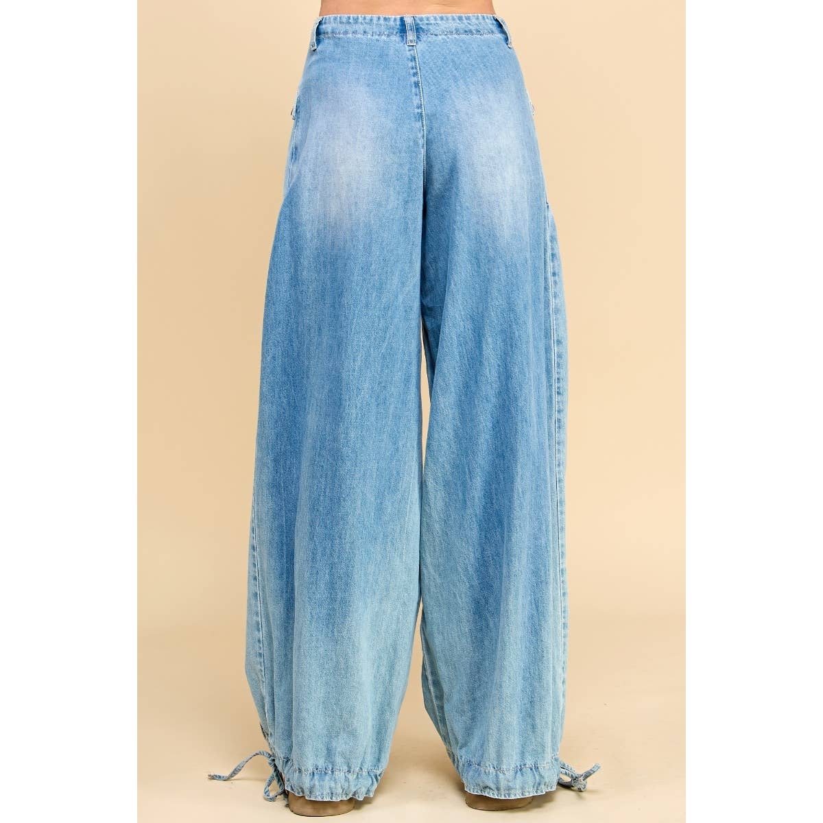 Drawstring Denim Pants