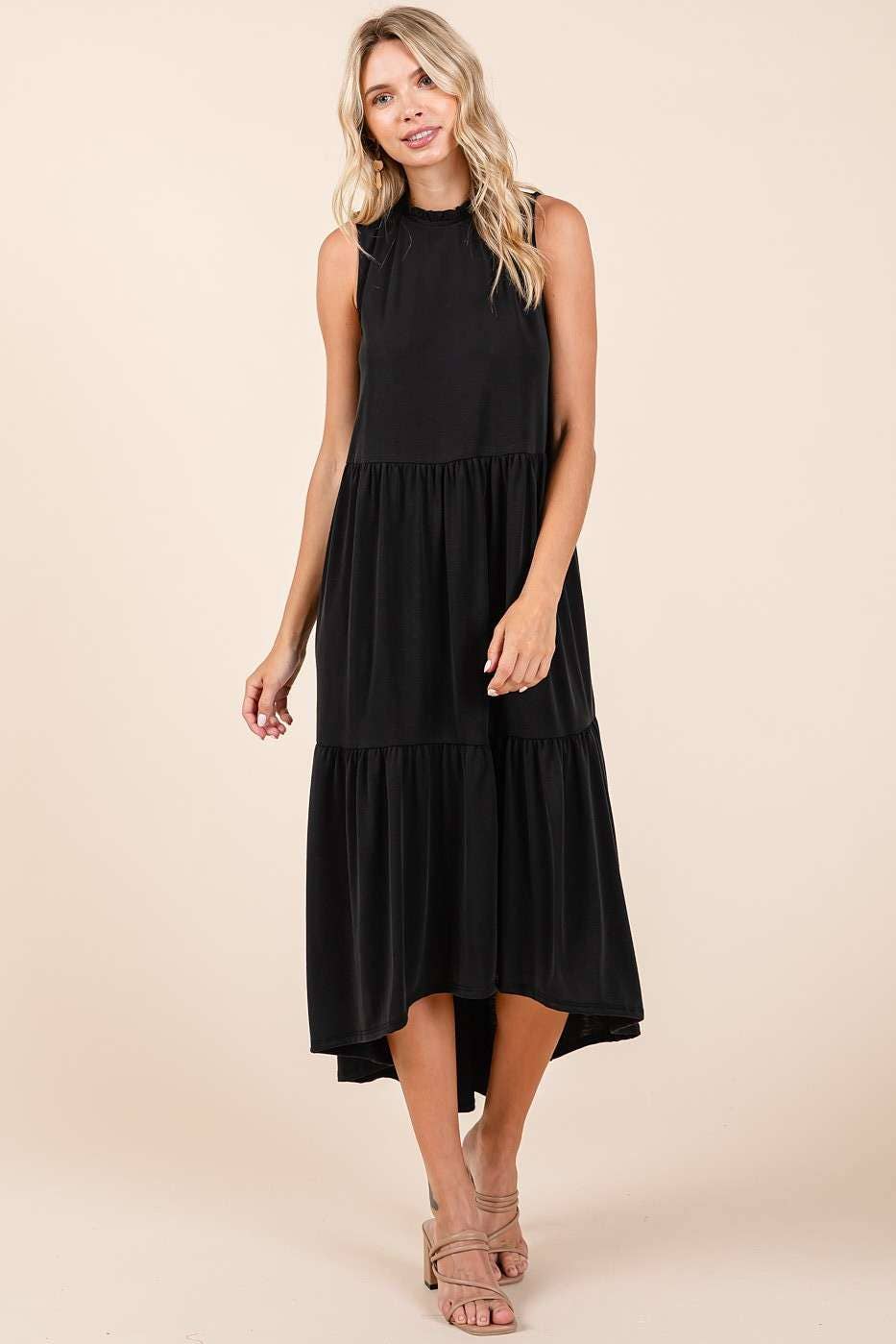 Black Modal Midi Dress
