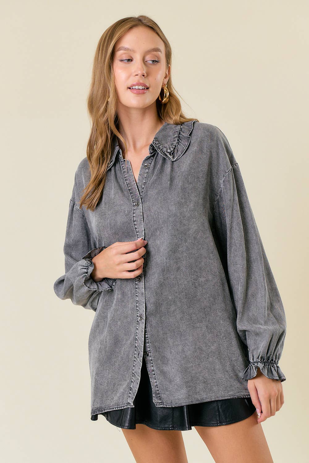 Ruffle My Feathers Tencel Top