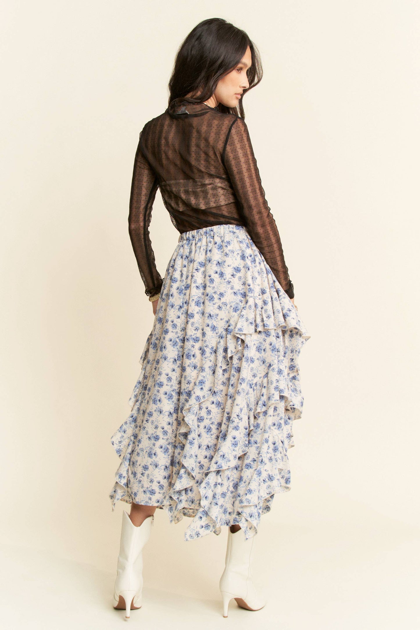 Blue Bonnet Midi Skirt