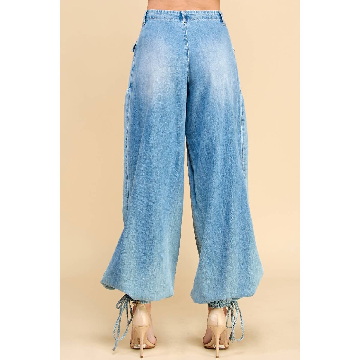 Drawstring Denim Pants