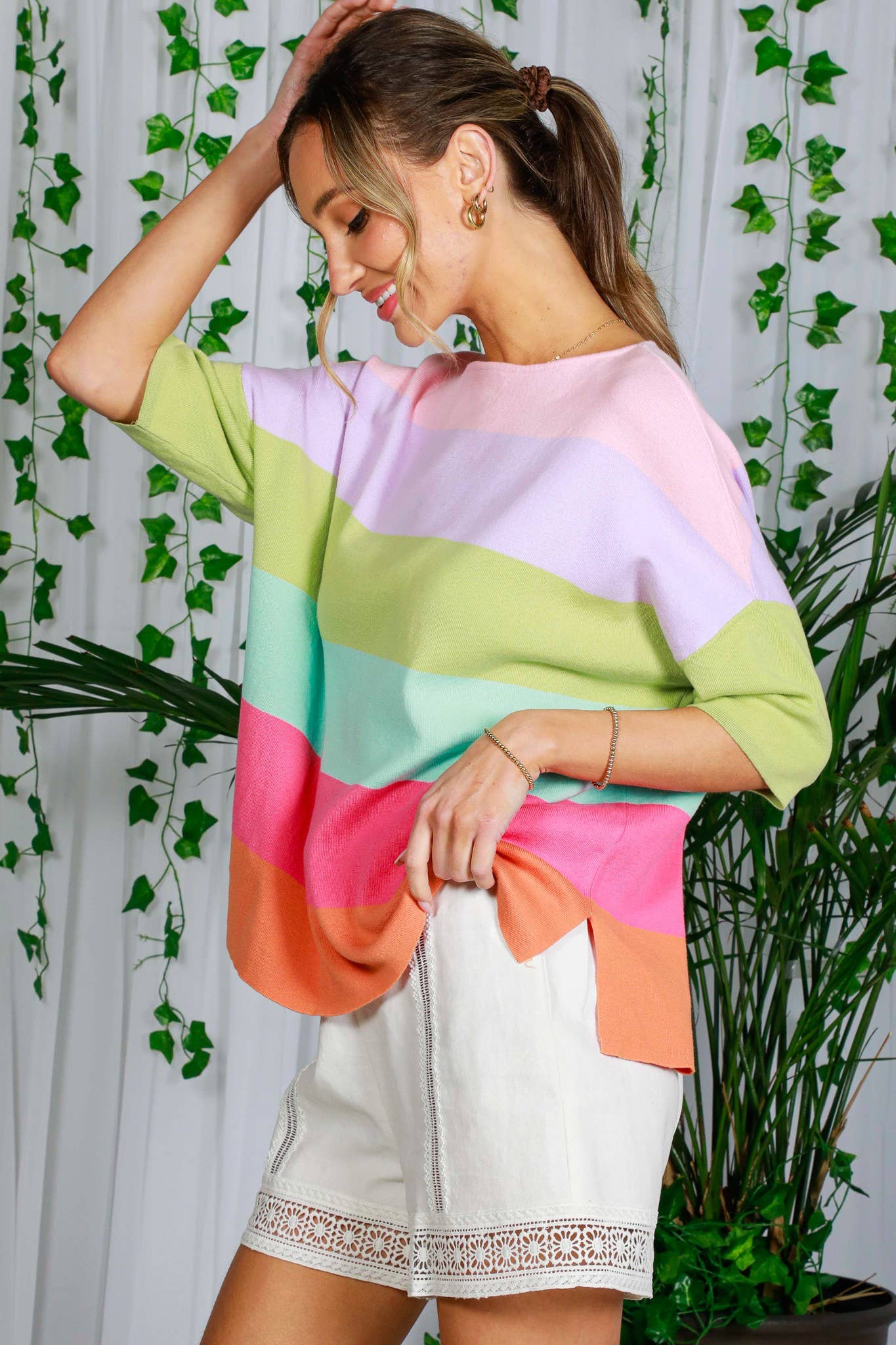 Colorblock Springy Sweater