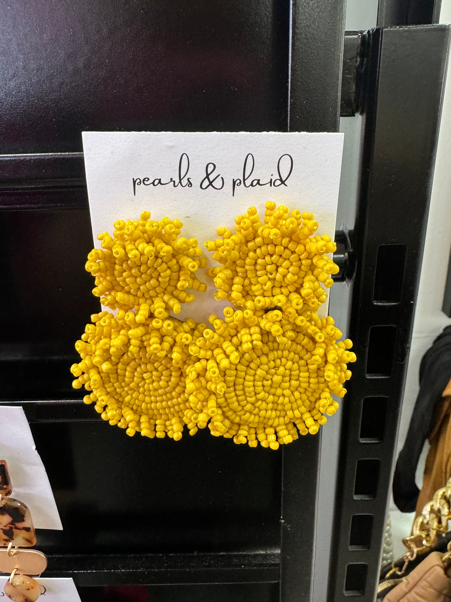 Beaded Circle Earrings