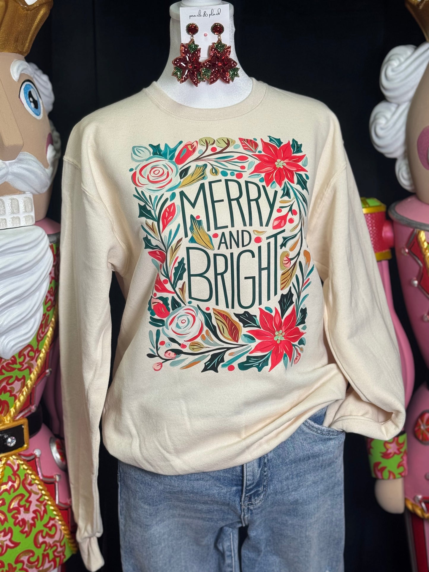 Merry & Bright Graphic Sweatshirt: DOORBUSTER