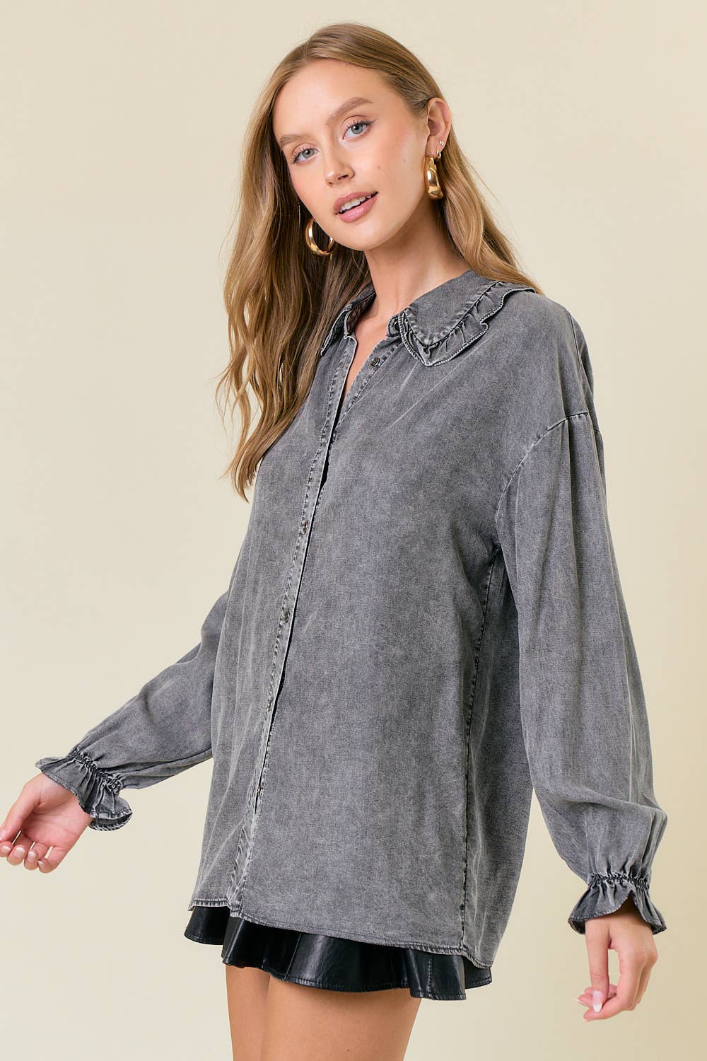 Ruffle My Feathers Tencel Top
