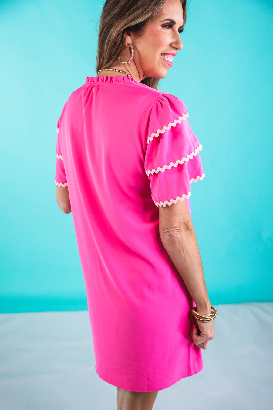Powerful Pink Ric Rac Dress