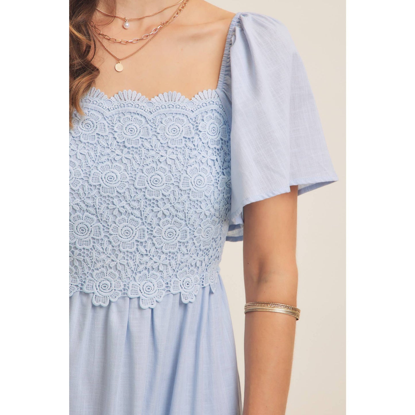 Baby Blue Crochet Dress