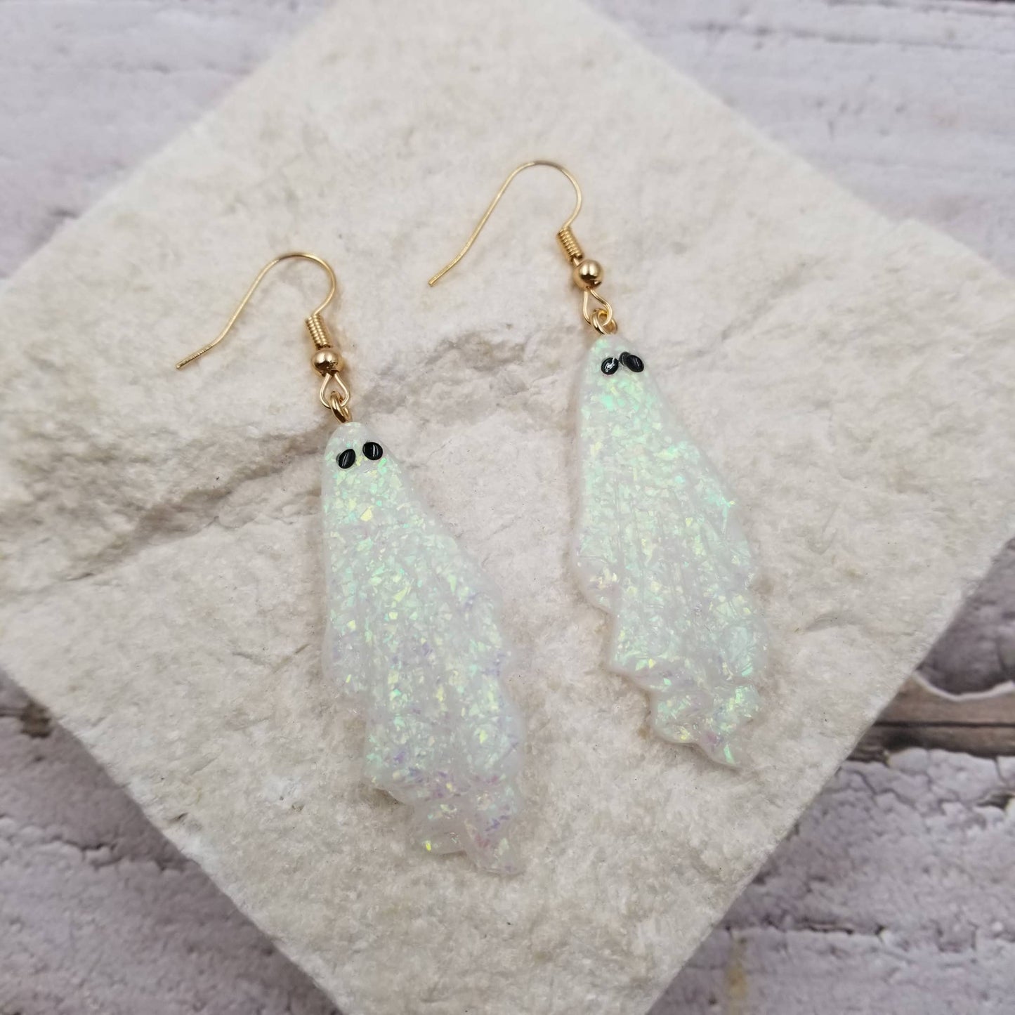 Pearly White Ghost Earrings