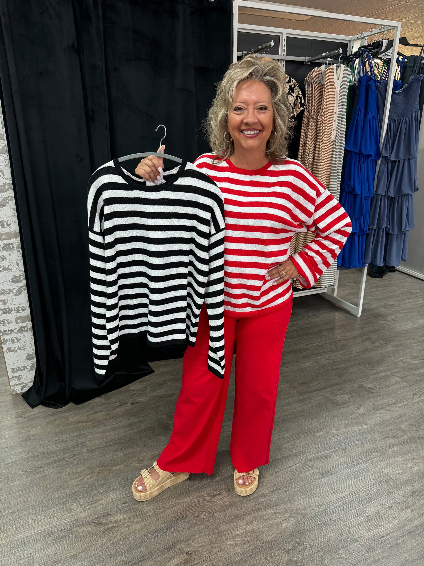 Sassy Striped Sweater