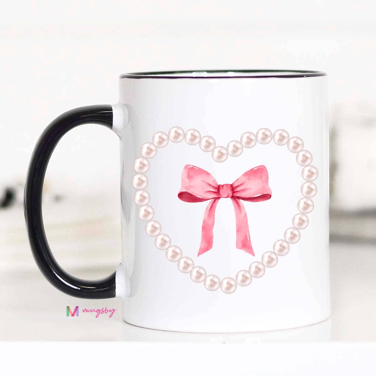 Pearls and Bows Coquette Coffee Mug