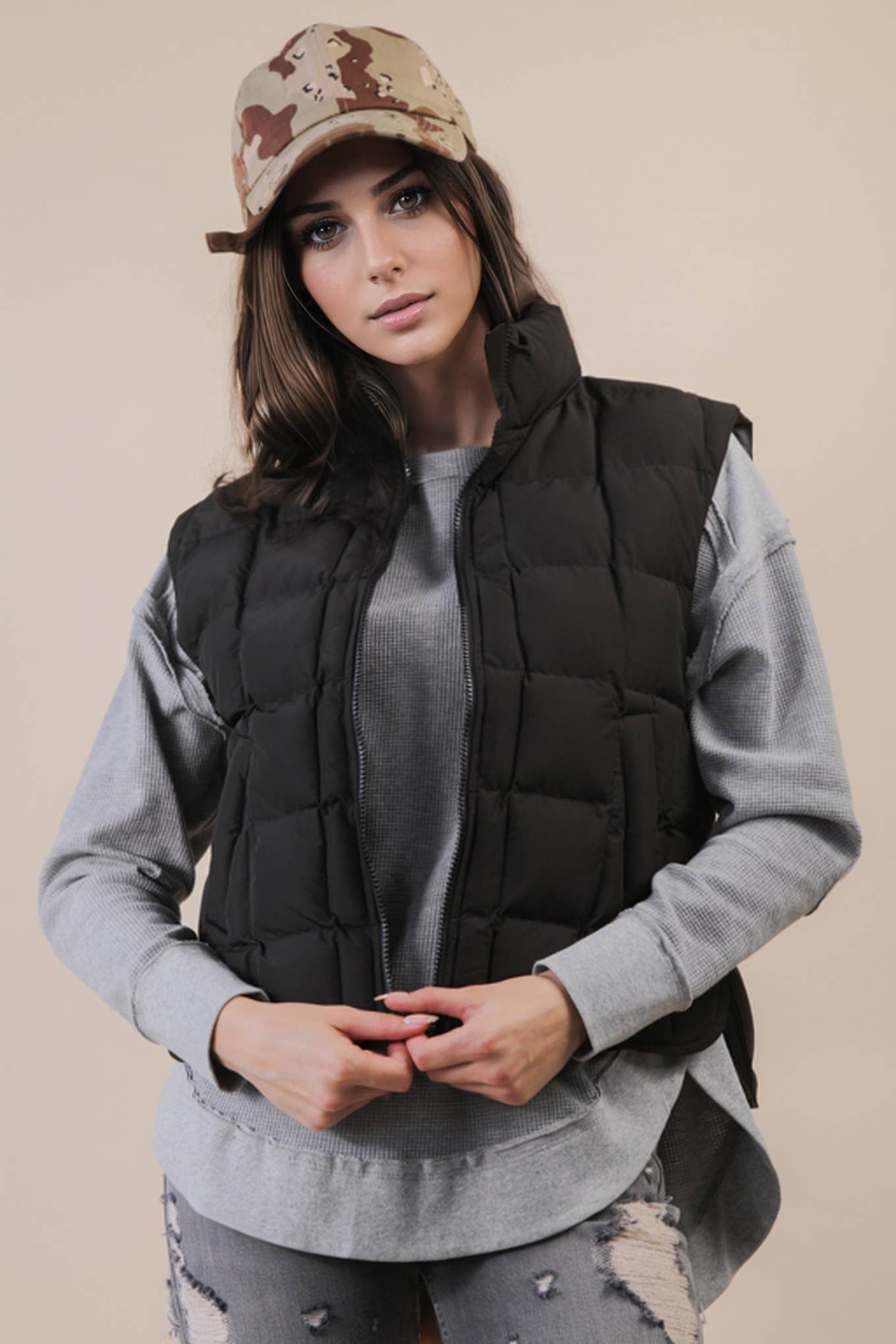 Better in Black Puffer Vest