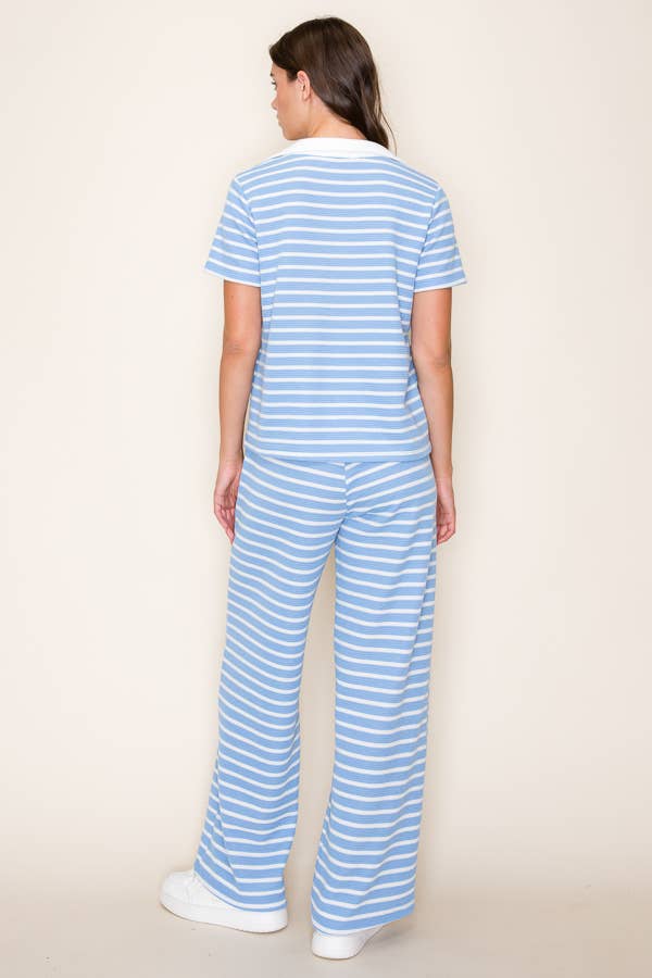 Sky Blue Stripe Set