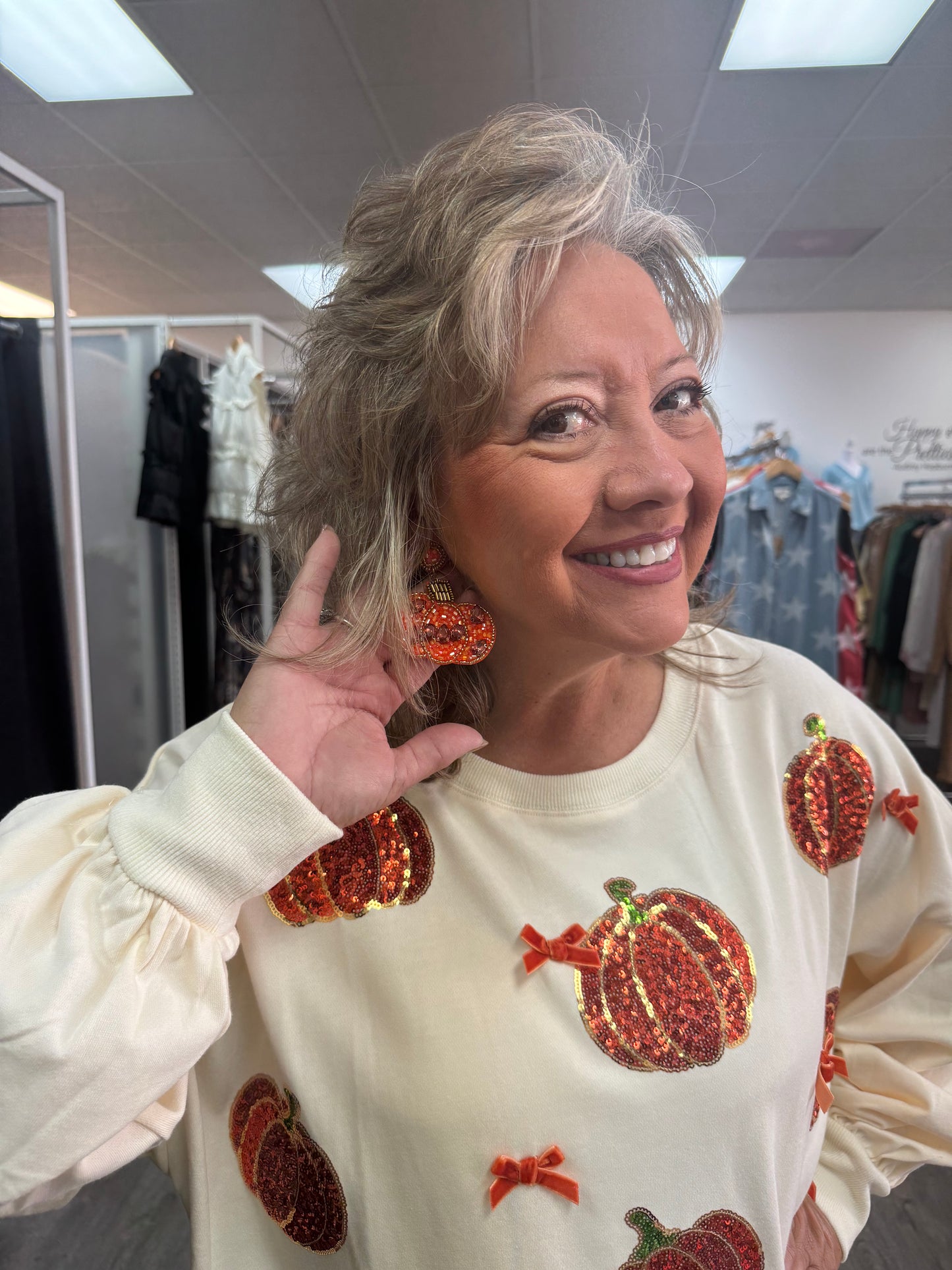 Pretty Pumpkin Patch Pullover Top