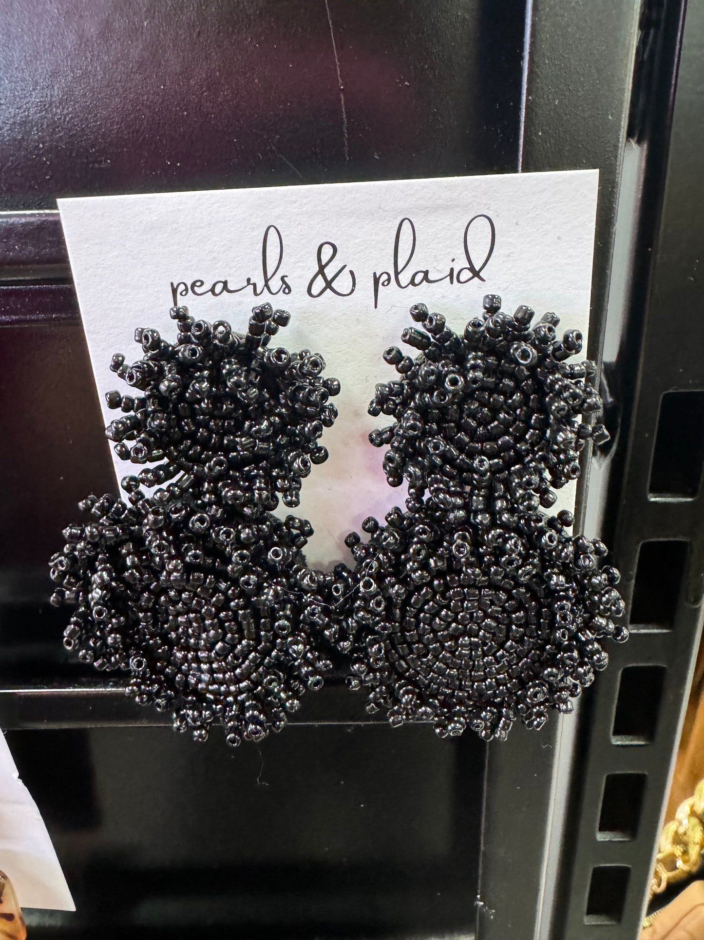Beaded Circle Earrings