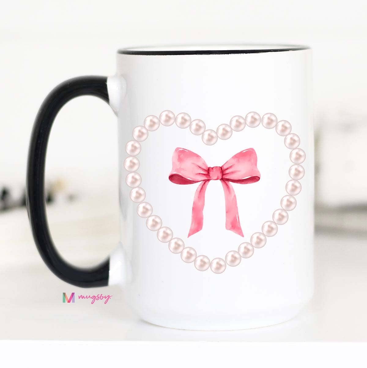 Pearls and Bows Coquette Coffee Mug