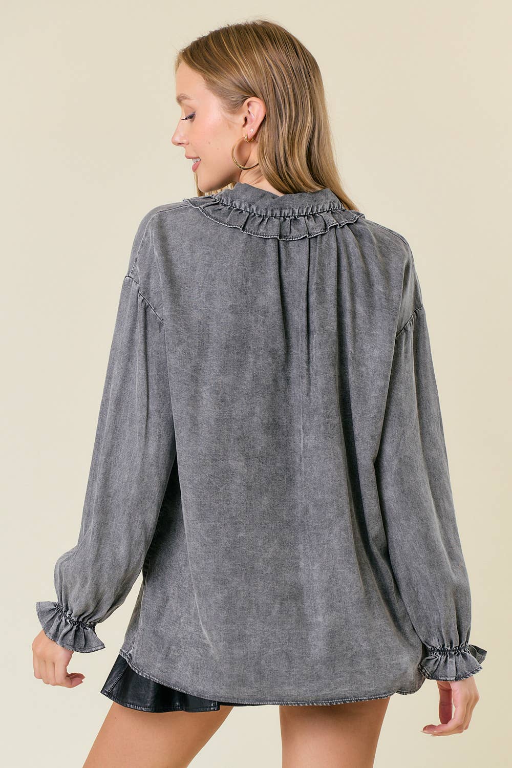 Ruffle My Feathers Tencel Top