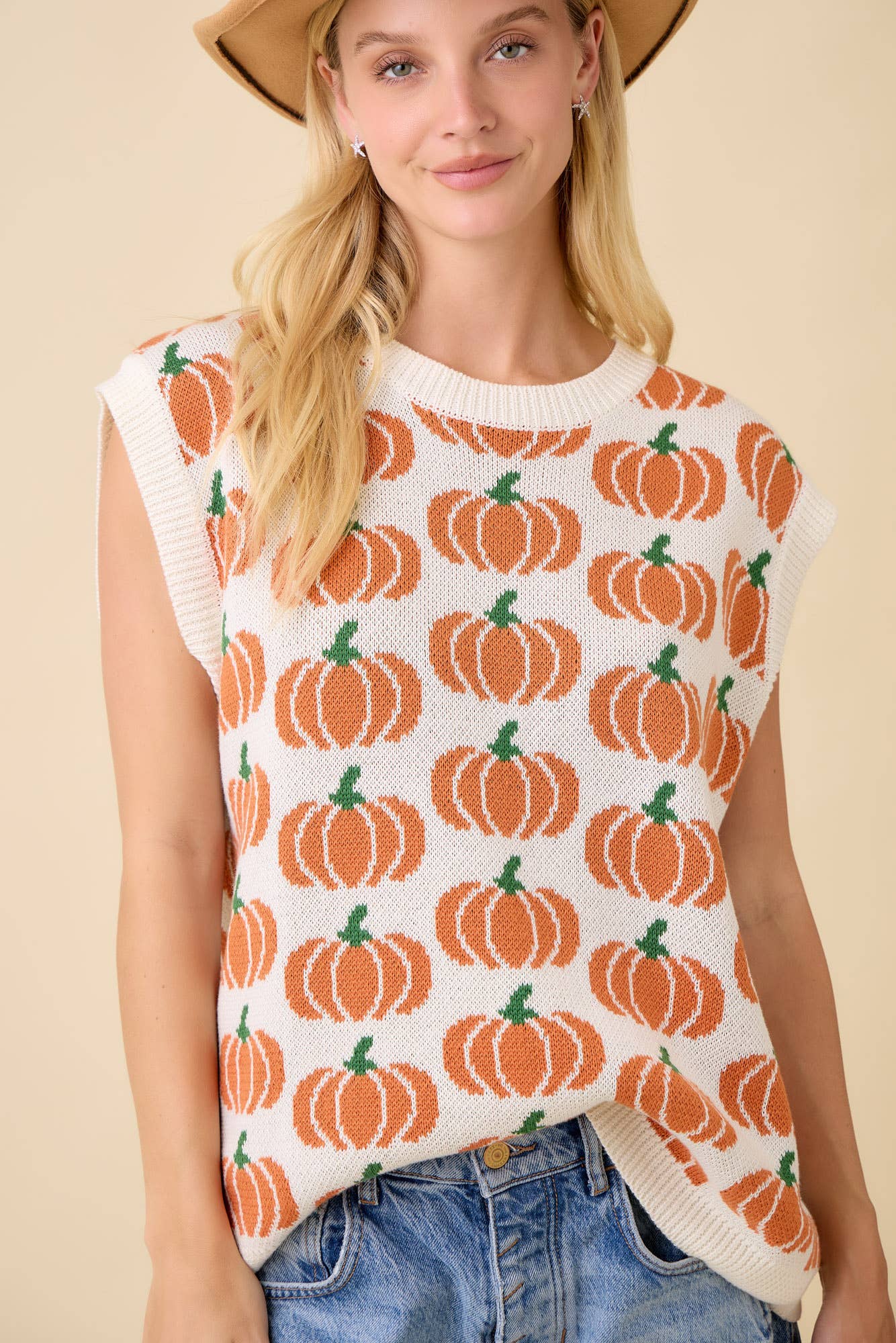 Pretty Pumpkin Knit Sweater