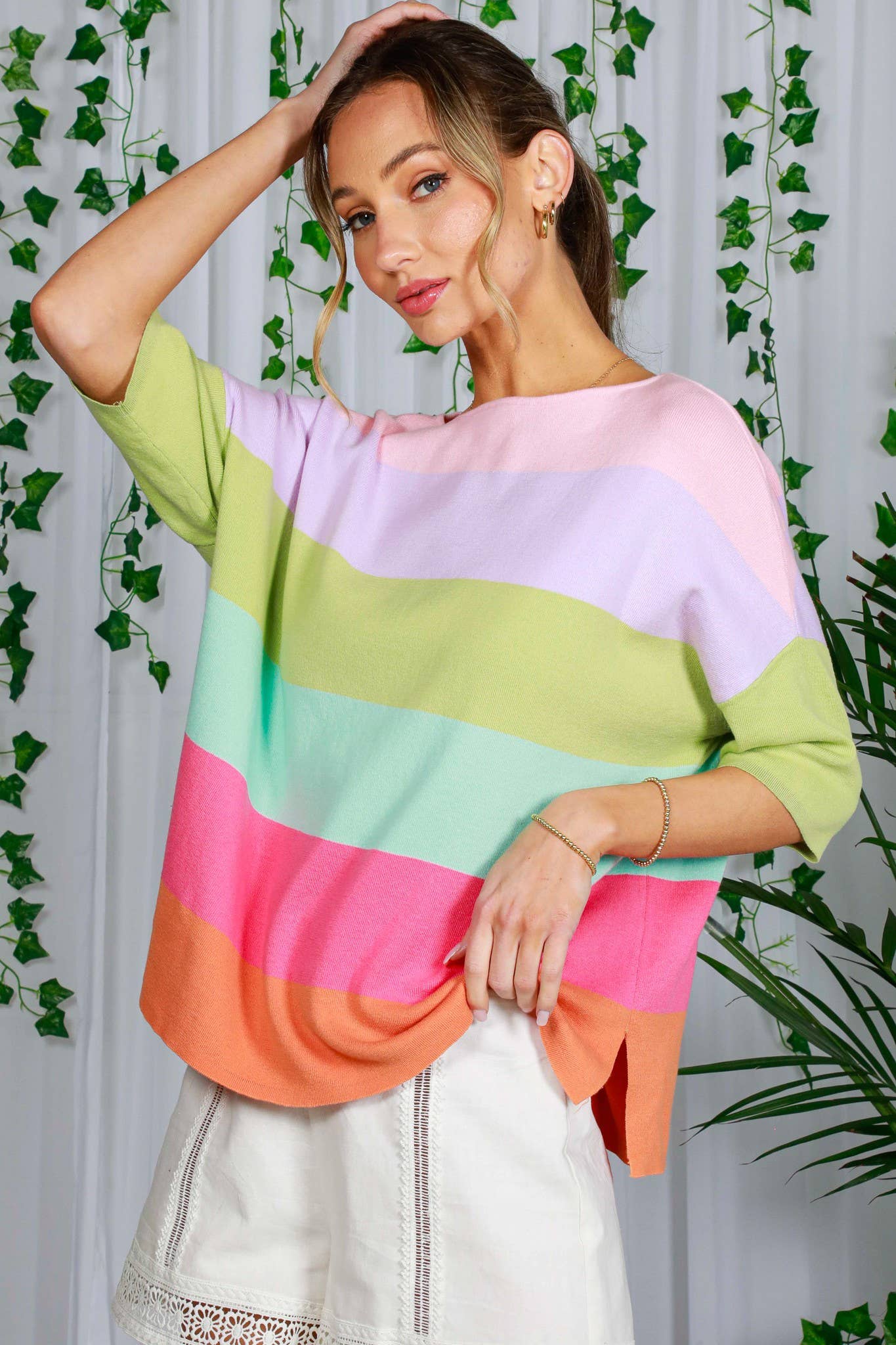 Colorblock Springy Sweater