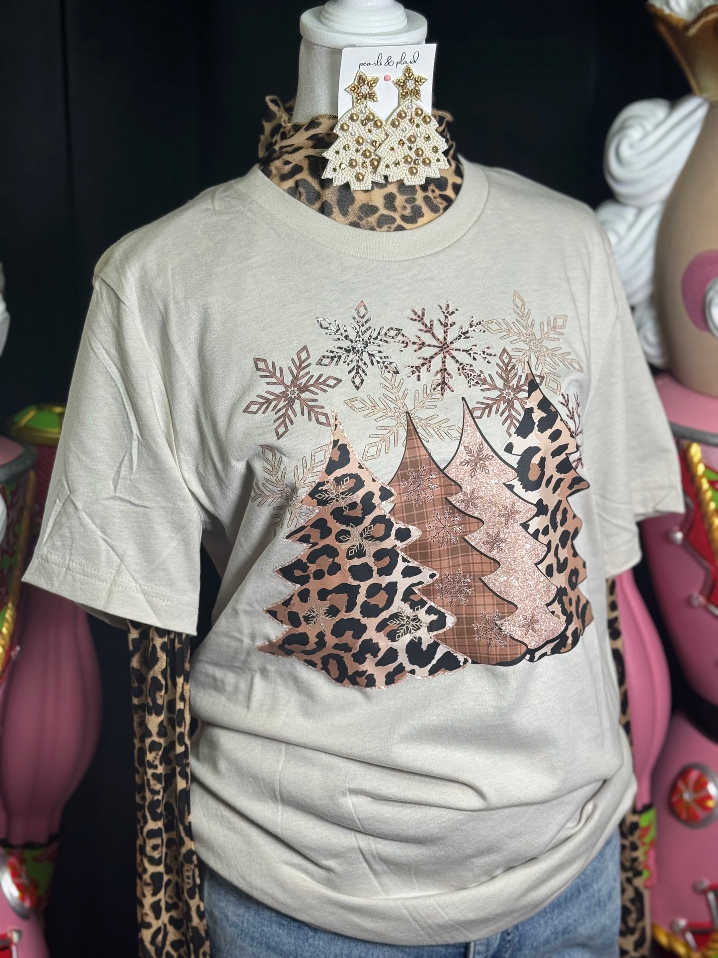 Cheetah Girl Christmas Graphic Tee: DOORBUSTER