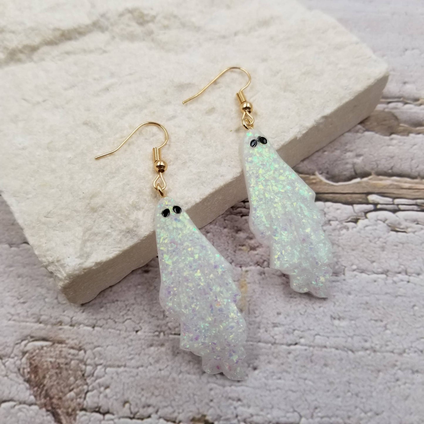 Pearly White Ghost Earrings