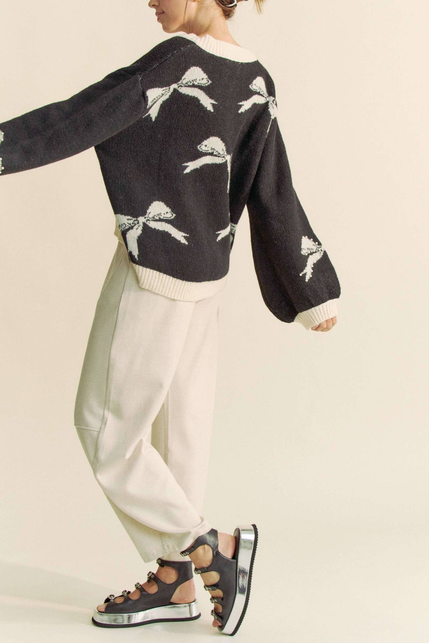 Bows and Pearls Sweater