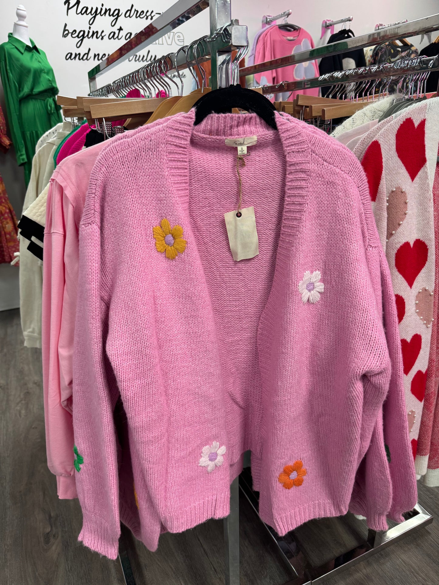 Embroidered Floral Sweater Cardigan