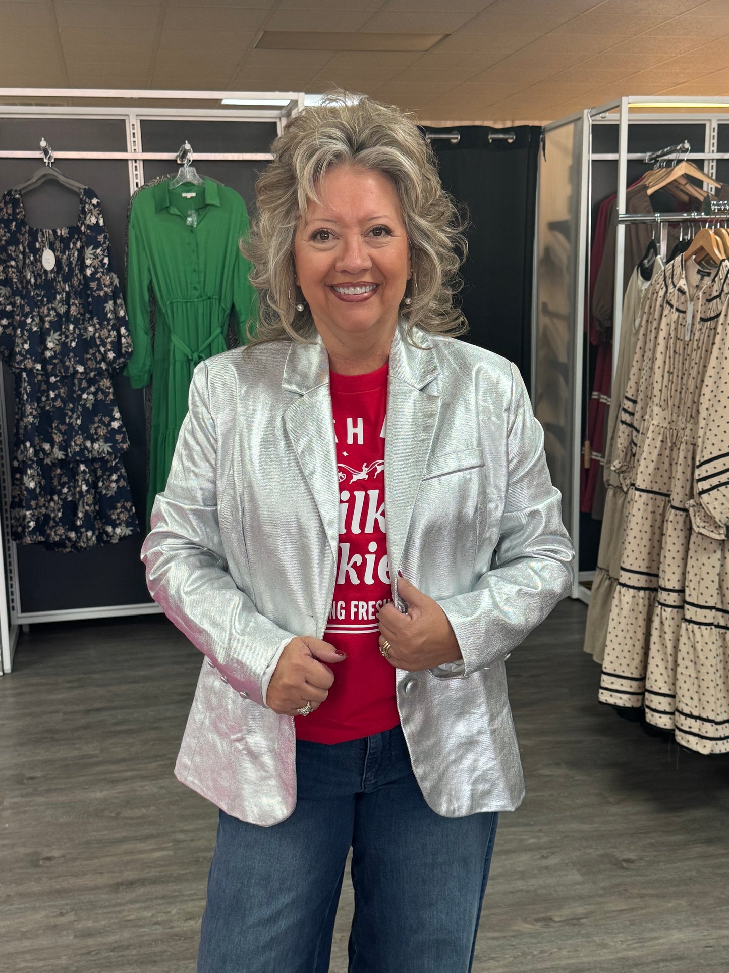 Metallic Moment Blazer