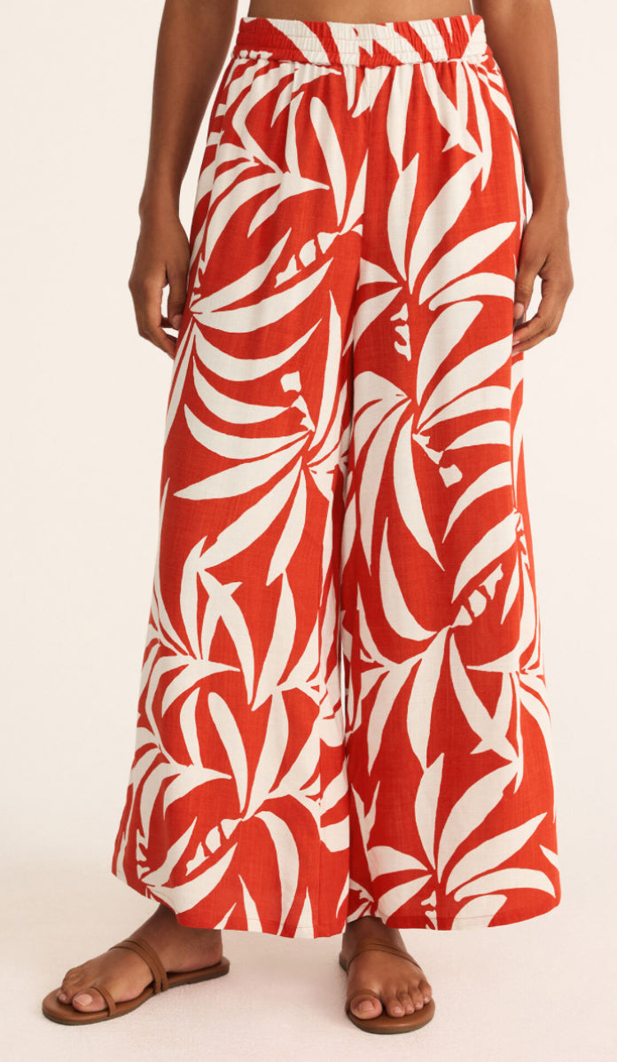 Dante Tropical Linen Pant: Cabana Red (Z SUPPLY)