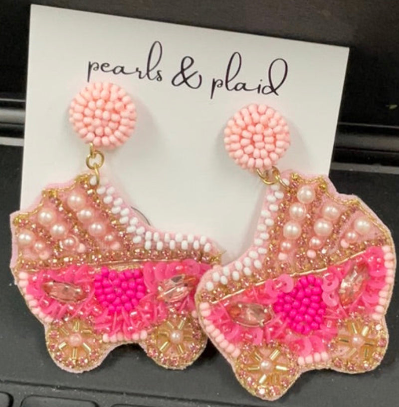 Baby Girl Carriage Earrings