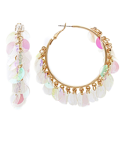 Sassy Sequin Hoop Earrings